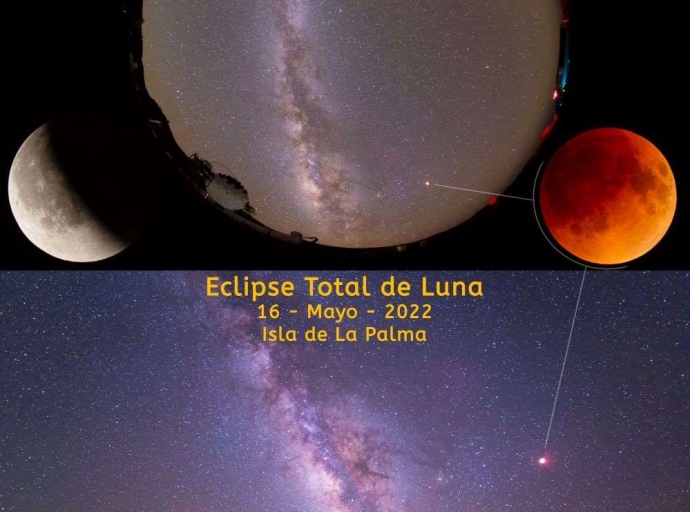 El cielo de La Palma🏝️, perfecto para capturar el eclipse total de Luna 🌑